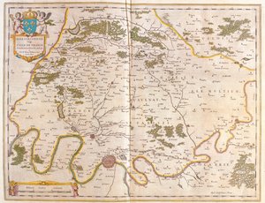 アムステルダム、ウィレム・ブラウ作『Theatrum Orbis Terrarum, sive Atlas Novus』所収のフランス島。 作： Willem Blaeu