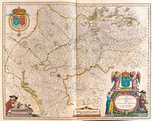 アムステルダム、ウィレム・ブラウ作『Theatrum Orbis Terrarum, sive Atlas Novus』所収のフランス島。 作： Willem Blaeu