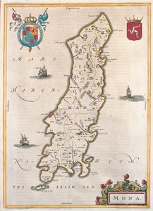 マン島、アムステルダム、ウィレム・ブラウ著『Theatrum Orbis Terrarum, sive Atlas Novus』所収 作： Willem Blaeu