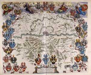 ドイツの地図、1644-1645年頃 作： Willem Blaeu