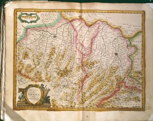 パルマ公国の地図、Willem BlaeuのRegionum Italiaeからの彫刻、イタリアで印刷されたもの。