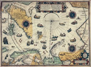 オランダ人地図製作者Willem Janszoon Blaeu（1571-1638）による極地図