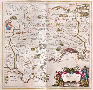 ミドルセックス、アムステルダム、ウィレム・ブラウ著『Theatrum Orbis Terrarum, sive Atlas Novus』所収 作： Willem Blaeu