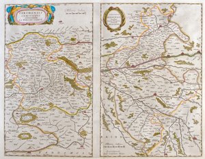 ウィレム・ブラウ作「Theatrum Orbis Terrarum, sive Atlas Novus」（アムステルダム）所収、山とヴァンドーム - ブレソワ（アルデンヌ地方、シャンパーニュ地方 作： Willem Blaeu
