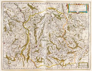 アムステルダム、ウィレム・ブラウ著『Theatrum Orbis Terrarum, sive Atlas Novus』所収のNivernais, Nievre。