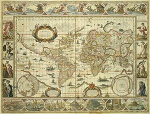 Nova Orbis Geographica ac Totius Terrarum Hydrographica, Willem Janszoon Blaeu (1571-1638), Amsterdam 作： Willem Blaeu