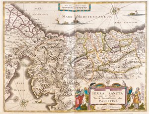 パレスチナ（アムステルダム、ウィレム・ブラウ著『Theatrum Orbis Terrarum, sive Atlas Novus』所収 作： Willem Blaeu