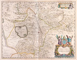 イタリア、ペルージャ、アムステルダム、ウィレム・ブラウ作「Theatrum Orbis Terrarum, sive Atlas Novus」所収 作： Willem Blaeu