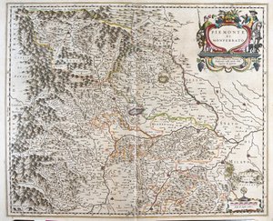 アムステルダム、ウィレム・ブラウ著『Theatrum Orbis Terrarum, sive Atlas Novus』所収のピエモン（イタリア地方