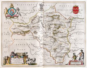 アムステルダム、ウィレム・ブラウ著『Theatrum Orbis Terrarum, sive Atlas Novus』所収のラドナーシャー。 作： Willem Blaeu
