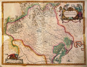 イタリアのRegionum Italiae、イタリアのヴェネト州トレヴィーゾの領土、Willem Janszoon Blaeu作 作： Willem Blaeu