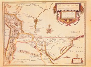 パラグアイのリオ・デ・デル・プレート、シルバー川、パラナ盆地（Willem Blaeu