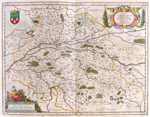 ウィレム・ブラウ作「Theatrum Orbis Terrarum, sive Atlas Novus」（アムステルダム）に描かれたロワール川と町（ブロワーズ、アンボワーズ）-トゥーレーヌ地方 作： Willem Blaeu
