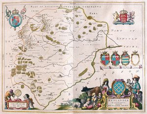 アムステルダム、ウィレム・ブラウ著『Theatrum Orbis Terrarum, sive Atlas Novus』所収のラトランド・シャイア。 作： Willem Blaeu