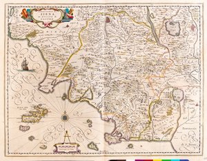 イタリア、ラツィオ州シエナ、アムステルダム、ウィレム・ブラウ作「Theatrum Orbis Terrarum, sive Atlas Novus」所収 作： ウィレム・ブルー