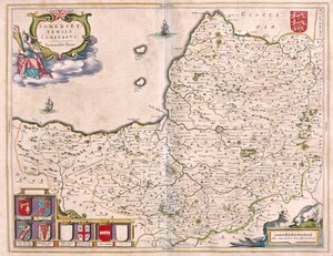 サマセット、アムステルダム、ウィレム・ブラウ著『Theatrum Orbis Terrarum, sive Atlas Novus』所収