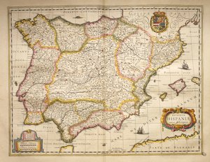 Willem Bleau作「Theatrum Orbis Terrarum」よりスペイン（アムステルダム 作： Willem Blaeu
