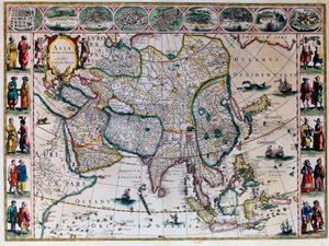 世界の劇場または新アトラス アムステルダムWillem Janszoon Blaeu（1571-1638）によるアジアの地理地図 作： Willem Blaeu
