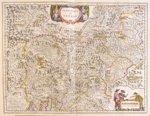 アムステルダム、ウィレム・ブラウ作「Theatrum Orbis Terrarum, sive Atlas Novus」所収、イタリア、トレント 作： Willem Blaeu