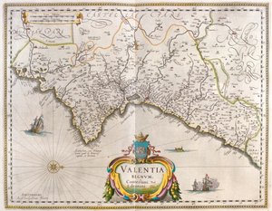 バレンシア、アムステルダム、ウィレム・ブラウ作「Theatrum Orbis Terrarum, sive Atlas Novus」所収 作： Willem Blaeu