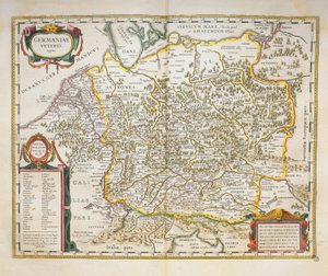 Willem Bleau作「Theatrum Orbis Terrarum」より「Veteris Germany」（アムステルダム 作： Willem Blaeu