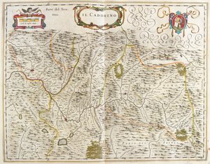イタリア、イル・カドーレ（ヴェネト）、アムステルダム、ウィレム・ブラウ著『Theatrum Orbis Terrarum, sive Atlas Novus』所収 作： Willem Blaeu