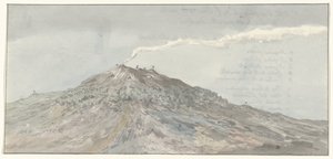 Gezicht op de Etna gezien vanuit het zuidwesten 南西部から見たエトナの全景 (タイトルはオブジェクト) イタリア、シチリア、マルタの旅 - 1778 (シリーズタイトル) 作： Willem Carel Dierkens