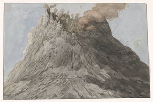 クレーター・ファン・デ・エトナ エトナ クレーターのビュー (オブジェクトのタイトル) イタリア、シチリア、マルタの旅 - 1778 (シリーズタイトル) 作： Willem Carel Dierkens