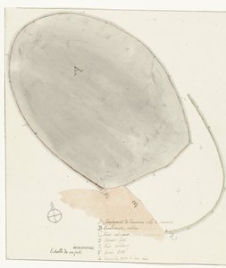 Plattegrond met afmetingen van oude stad Manduria ディエルケンス氏による古代マンドゥリアの外壁と内壁の囲いの実測図 イタリア、シチリア、マルタの旅 - 1778 (シリーズタイトル)