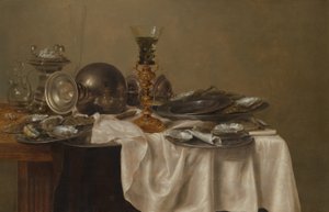 朝食の静物 作： Willem Claesz. Heda