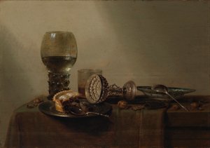 静物、1637年。 作： Willem Claesz. Heda