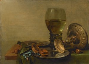 シルバータザのある静物 作： Willem Claesz. Heda
