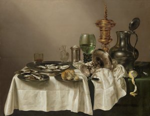 金箔のあるカップのある静物、1635