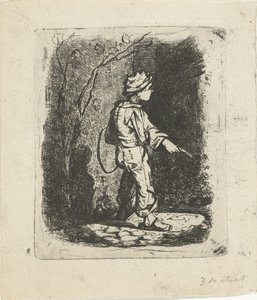 フープを持つ少年 作： Willem Cornelis van Dijk