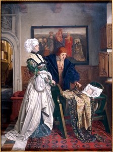 娘マルグリットの揺りかごでのシャルル5世とジャンヌ・ヴァンデルゲインスト」1870年   