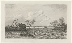 ドリューメルの堤防決壊、1855 年 作： Willem Gruyter jr.