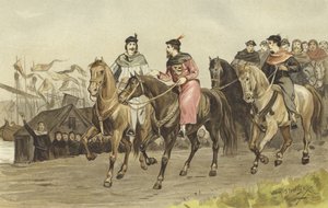 1274年7月26日、オランダ伯爵フロリス5世とアムステルのギスブレヒト4世 作： Willem II Steelink