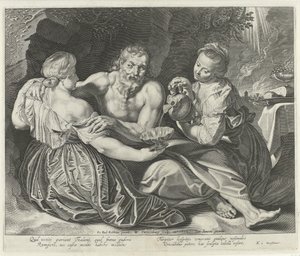 ロットと彼の娘 作： Willem Isaacsz Swanenburg