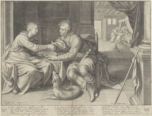 エサウは長子の権利をヤコブに売り渡す 作： Willem Isaacsz. van Swanenburg