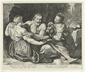 彼の娘たちに酔っぱらった 作： Willem Isaacsz. van Swanenburg