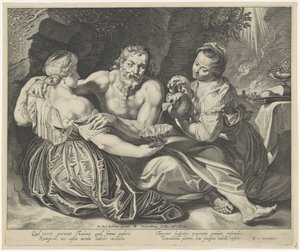 彼の娘たちに酔っぱらった 作： Willem Isaacsz. van Swanenburg
