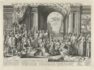 アルバの専制政治、1569 年頃 Delineatio deplorati status Belgy sub immensa tyrannide Albani ducis, Ferdinandi a Toledo (オブジェクトのタイトル) ヘルトーヘ・ヴァン・アルバの残酷な専制政治の下での悲惨なオランダのイメージ 作： Willem Jacobsz Delff (attributed to)