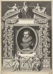 建築設定でのジェラルド・ティボーの肖像 作： Willem Jacobsz Delff