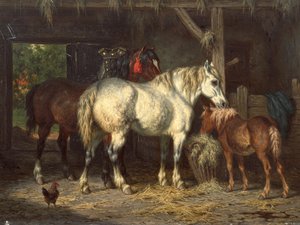 馬小屋の馬（絵画） 作： ウィレム・ジェイコバス・ブーガード