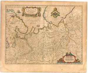 ロシアの地図：旧世界...、1645