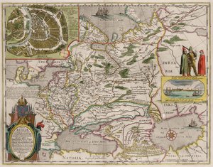 ロシアとモスクワの地図From：Theatrum Orbis Terrarum ...、1645