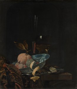 静物画 果実・ガラス器・萬里鉢付 1659年 作： Willem Kalf