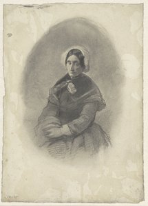 楕円形の女性の肖像画 作： Willem Maris