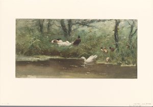 溝側のカモ 作： Willem Maris