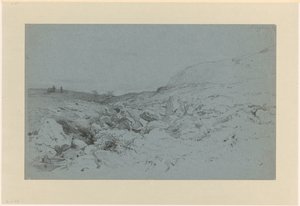 ノルウェーのベルゲン近くの小川のある丘陵の風景 作： Willem Maris